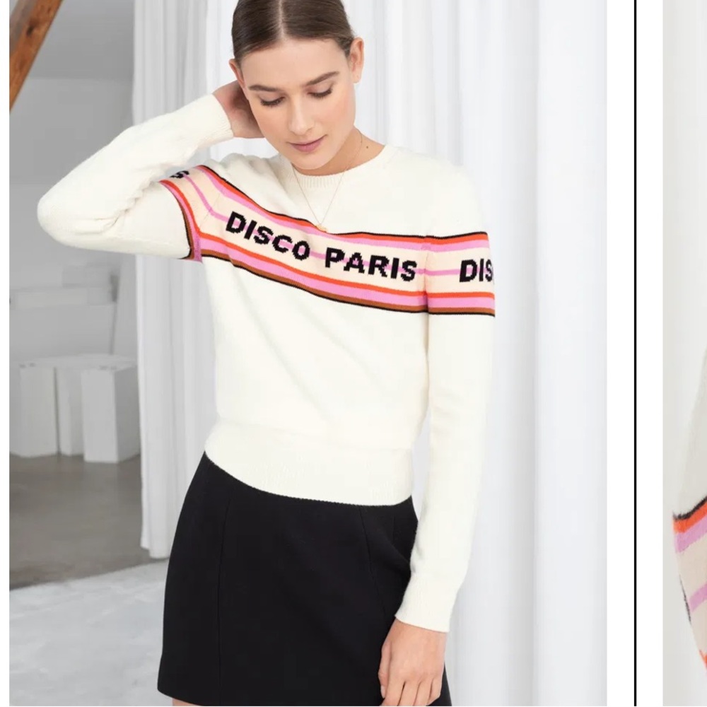 🤍 & OTHER STORIES Disco Paris Cotton Pullover Sweater
